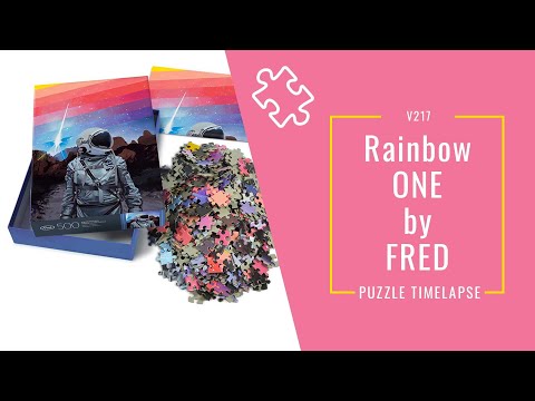 Timelapse of a FRED Jigsaw Puzzle Rainbow ONE