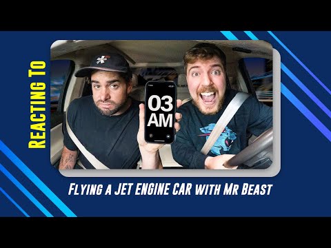 Reacting To Flying a JET ENGINE CAR with MrBeast