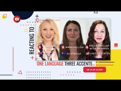 Reacting to ONE language, THREE accents | UK vs. USA vs. AUS English!
