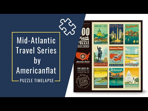 Timelapse of an Americanflat Jigsaw Puzzle | Travel Series Mid-Atlantic